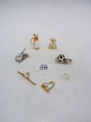 A small quantity of Swarovski crystal sporting ornaments including; golf bag, ice skate,