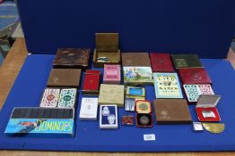 A quantity of miscellanea to include vintage playing cards, lighters, cigarette box, penknives, etc.