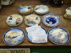 Four boxed Wedgwood 60th Anniversary VE Day display plates and four Danbury Mint Nelson's Great