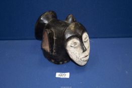 A Tribal art Igbo two head mask,
