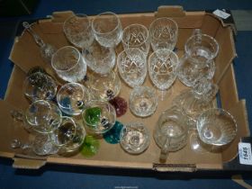 A quantity of glass including Royal Doulton jug and four matching glasses,