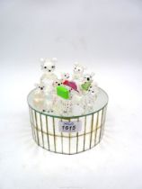 A small quantity of Swarovski crystal bears including; two Koala bears, a trio of sitting bears,