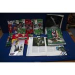 A small quantity of sporting memorabilia including Welsh Rugby programmes,