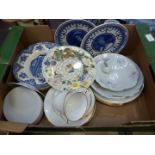 A quantity of china including Limoges snail plate plus one other,