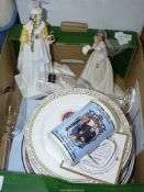 A small quantity of Royal Commemorative ware including Coalport HM Queen Elizabeth II,