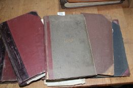 A quantity of old ledgers from Montague Harris in the local area from the 30's - 60's.