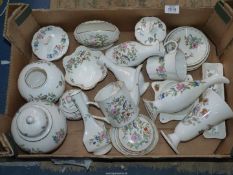 A quantity of mainly Aynsley Pembroke pattern trinket pots and dishes, vases, etc.