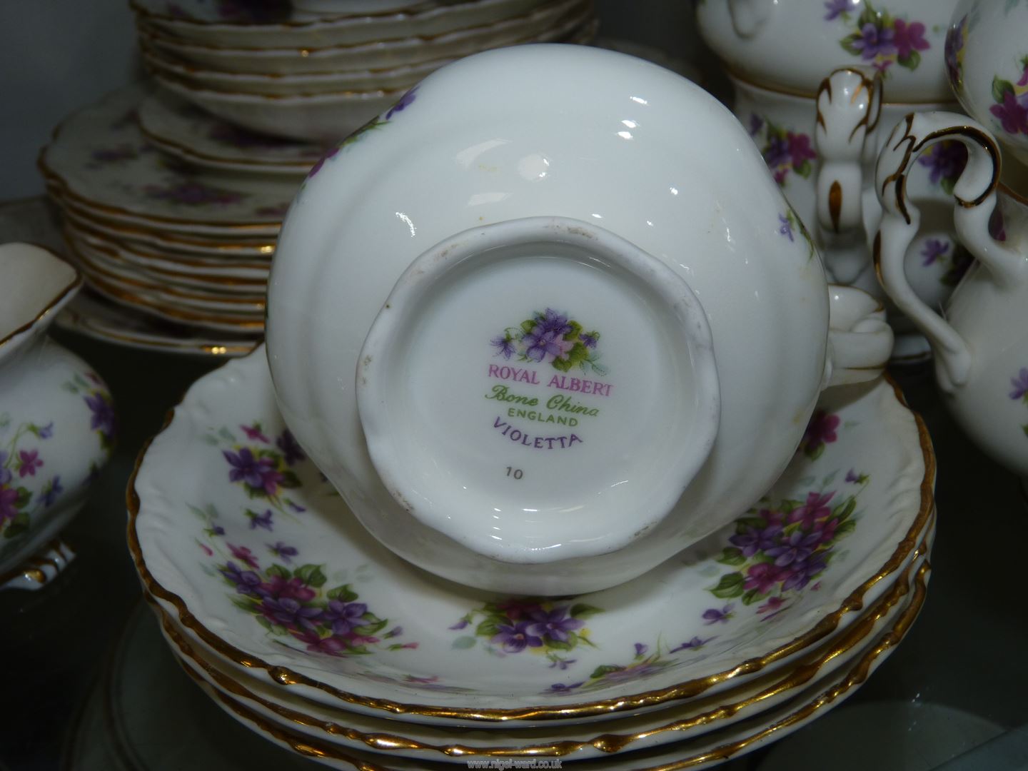 A Royal Albert 'Violetta' tea service for six. - Image 2 of 2