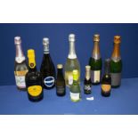 A quantity of alcohol to include; Bucks Fizz and Prosecco, plus alcohol free Sparkling Wine, etc.