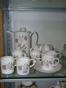 A Susie Cooper 'Talisman C1139' design part coffee set including coffee pot and eight coffee cans