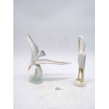 Two Hollohaza figures: a Stork and a Seagull.