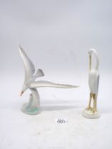 Two Hollohaza figures: a Stork and a Seagull.