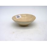 A small Chinese qingbai foliate bowl, Song/Yuan dynasty bowl, 5" diameter.