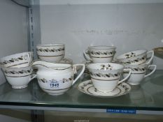 A quantity of Royal Worcester 'Bernina' teaware including six cups, saucers and tea plates,