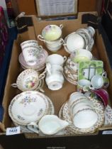 A quantity of part teasets including Royal Grafton, Duchess etc.