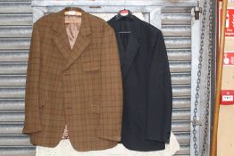 A Gents wool Sports jacket by 'West of England', brown with black check, size 46" regular,