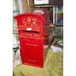 A vintage George VI classic red Post box.