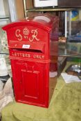 A vintage George VI classic red Post box.
