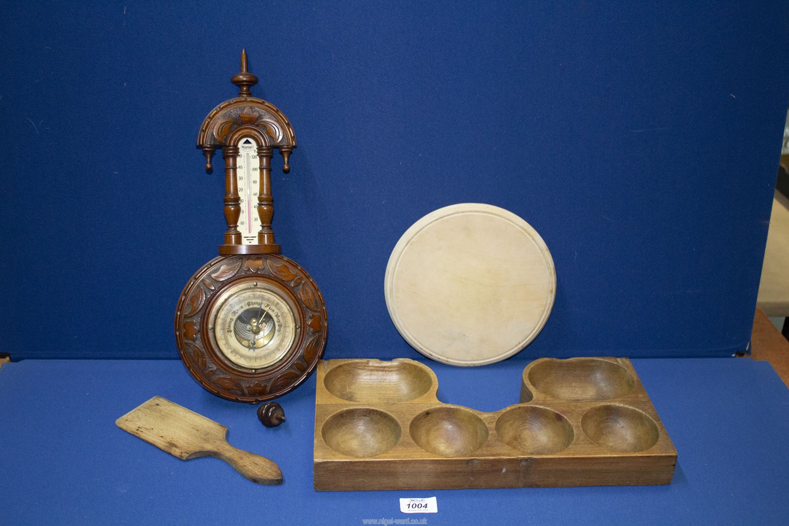 A small quantity of miscellanea to include; a Barometer and indoor Thermometer by Branna,