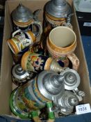 A quantity of Beer steins.