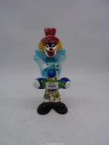A Murano glass clown, 10 1/4" tall.