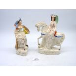 Two Staffordshire figures,