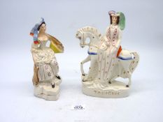 Two Staffordshire figures,