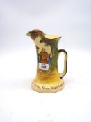 A Royal Doulton Under the Greenwood Tree jug 'The Jovial Friar joins Robin Hood', crazed, 8" tall.