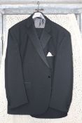 A Gents dinner suit; jacket 50" chest short length, trousers 46" waist 29 1/2" leg.