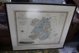 A Map of the county of Salop engraved by J & C Walker, frame 31 3/4" x 31 3/8".