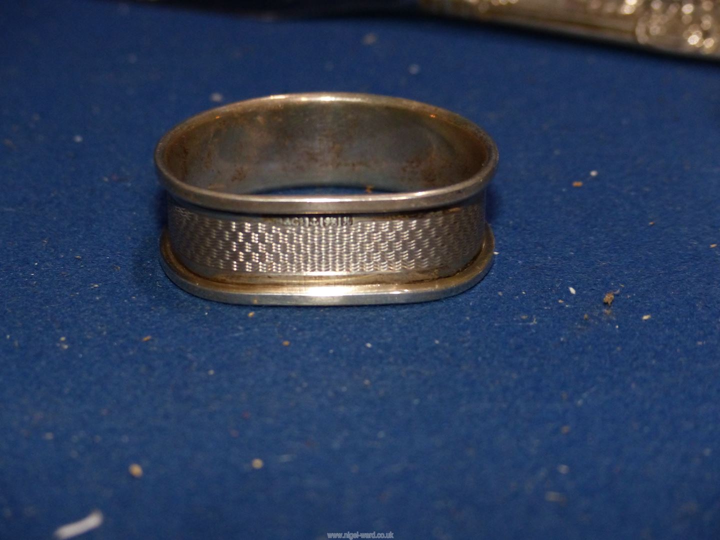 A small quantity of silver including three silver napkin rings, Birmingham, - Image 6 of 7