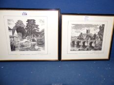 Two framed Peter Manders Prints of Herefordshire scenes to include;