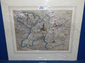 A Print of Map of Caernarfon, Merioneth, Angelsea; after Michael Drayton.