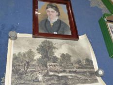 A well executed chalk, charcoal and crayon drawing of a lady, signed and dated 1895, approx.