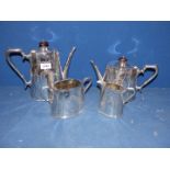 An Epns Walker & Hall four piece tea service to include teapot/coffee and hot water,