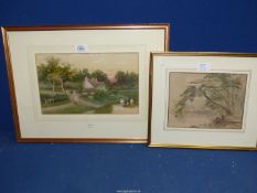 Two framed and mounted Watercolours; 'Weardale nr Stanhope' by Hermione Hammond,