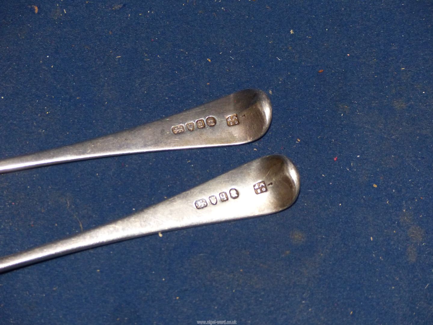 A pair of George III Silver serving Spoons, London 1791, makers George Smith (III) & William Fearn, - Image 2 of 2