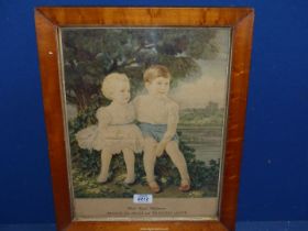 A framed Margaret Lindsay print 'Their Royal Highnesses Prince Charles and Princess Anne'.