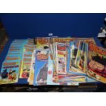 A bag of Beano comics.