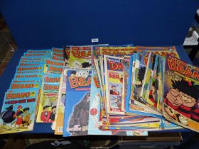 A bag of Beano comics.