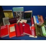 A box of books including a quantity of encyclopedias and dictionaries, etc.