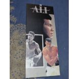 A large Print on canvas of Muhammad Ali, 19 1/2" x 47".