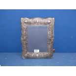 A silver fronted photograph frame, Birmingham, date code indistinct but possibly 1991, maker RH,