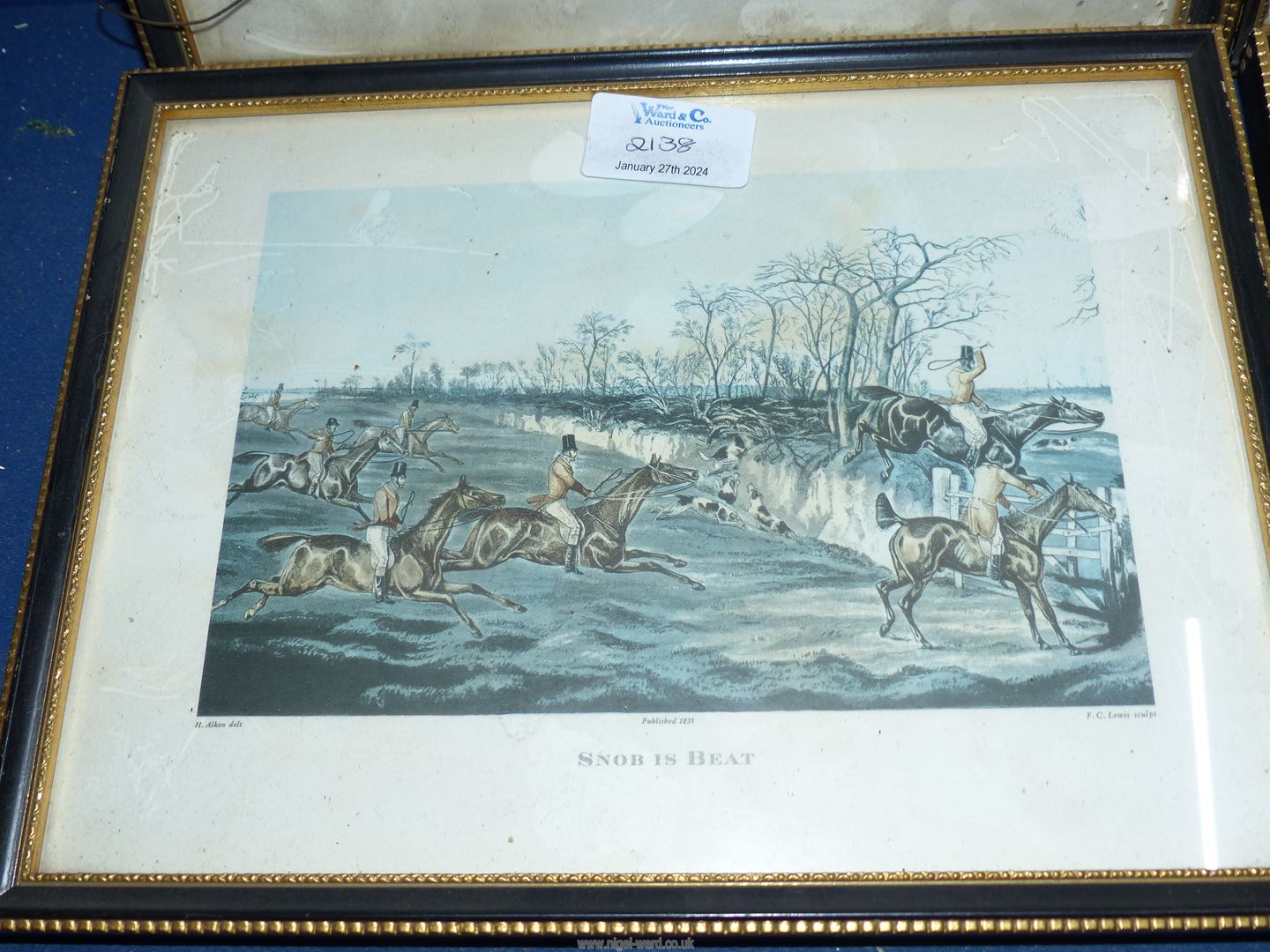 Four H. Alken hunting Prints including Snob is Beat, The Meet, etc. - Image 4 of 5