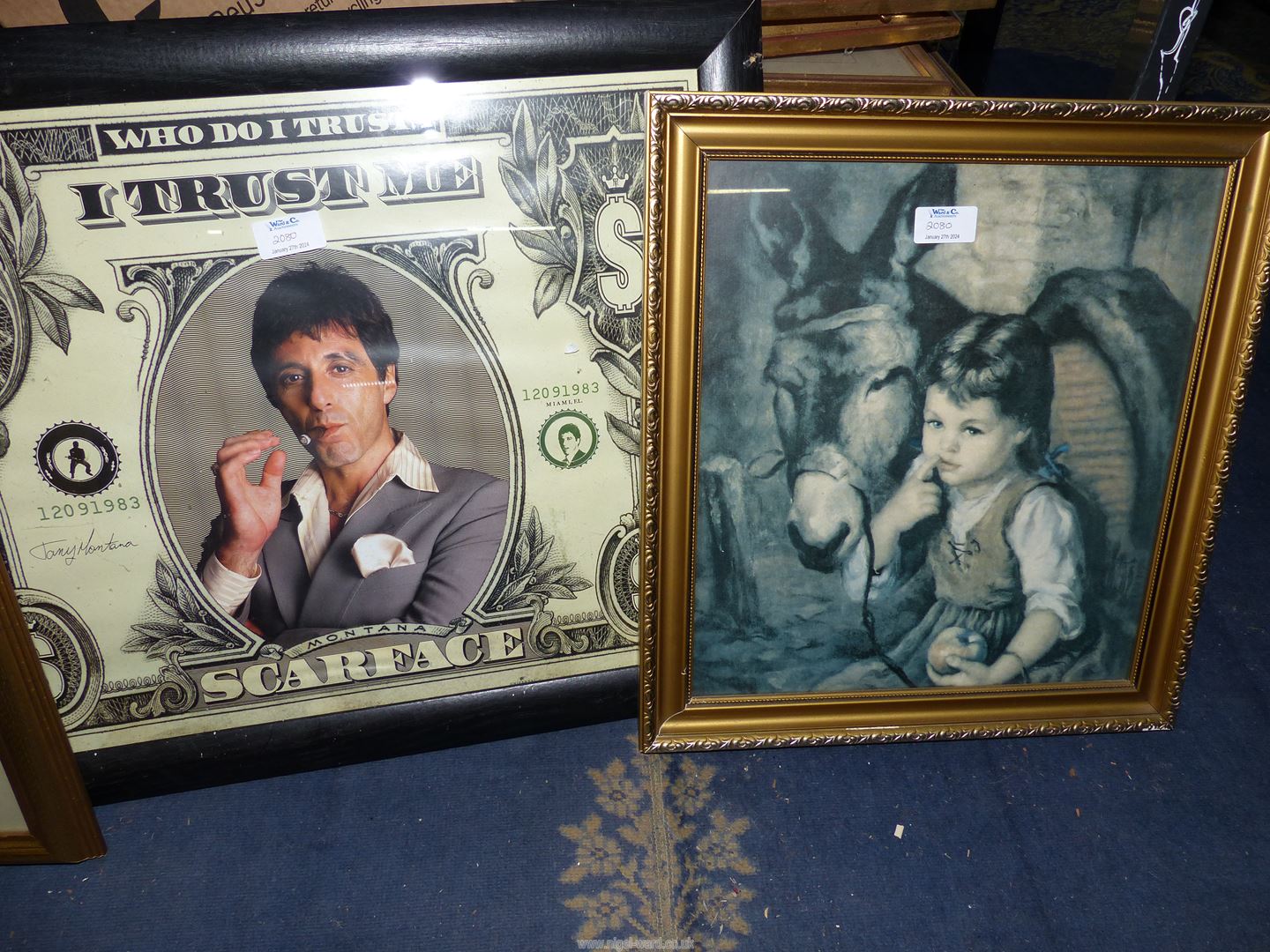 Four framed Prints including; a Tony Montana Scarface poster, - Image 3 of 3