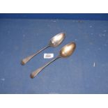 A pair of George III Silver serving Spoons, London 1791, makers George Smith (III) & William Fearn,