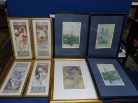 A quantity of Prints to include; three signed by F.