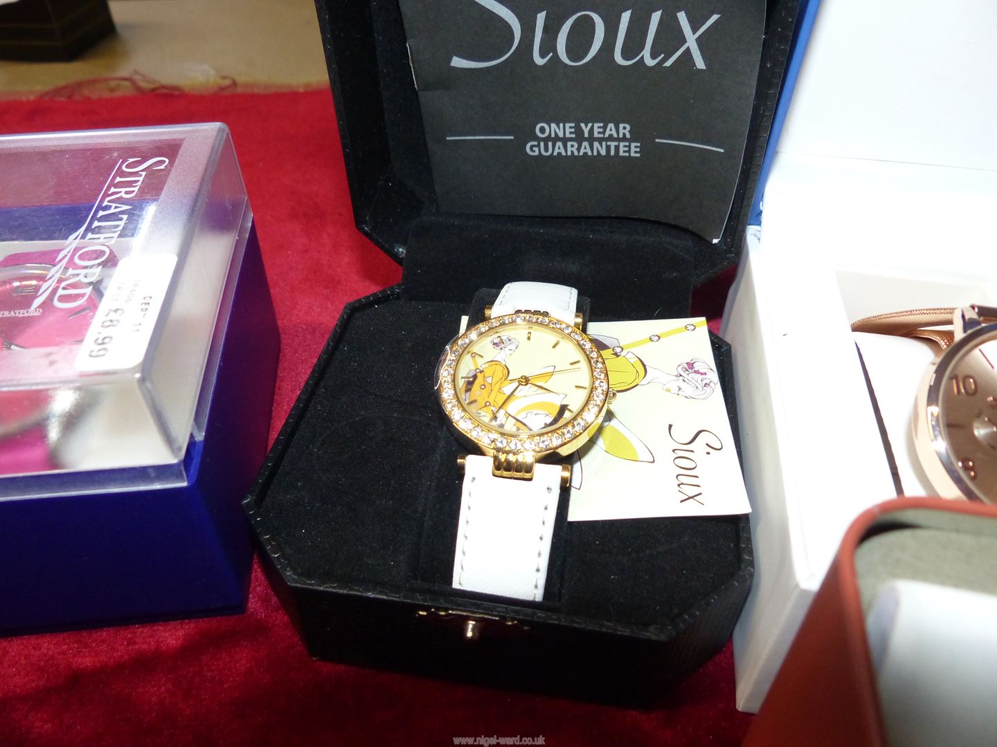 Six boxed wristwatches including two Fossil, Sioux, Vernier, etc. - Image 4 of 4