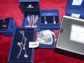 A small quantity of boxed Swarovski jewellery including Star droppers,