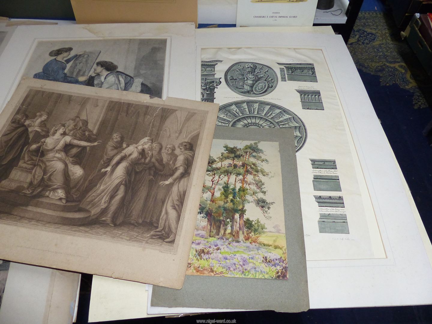 A portfolio of Prints, Engravings and Watercolours. - Image 5 of 6